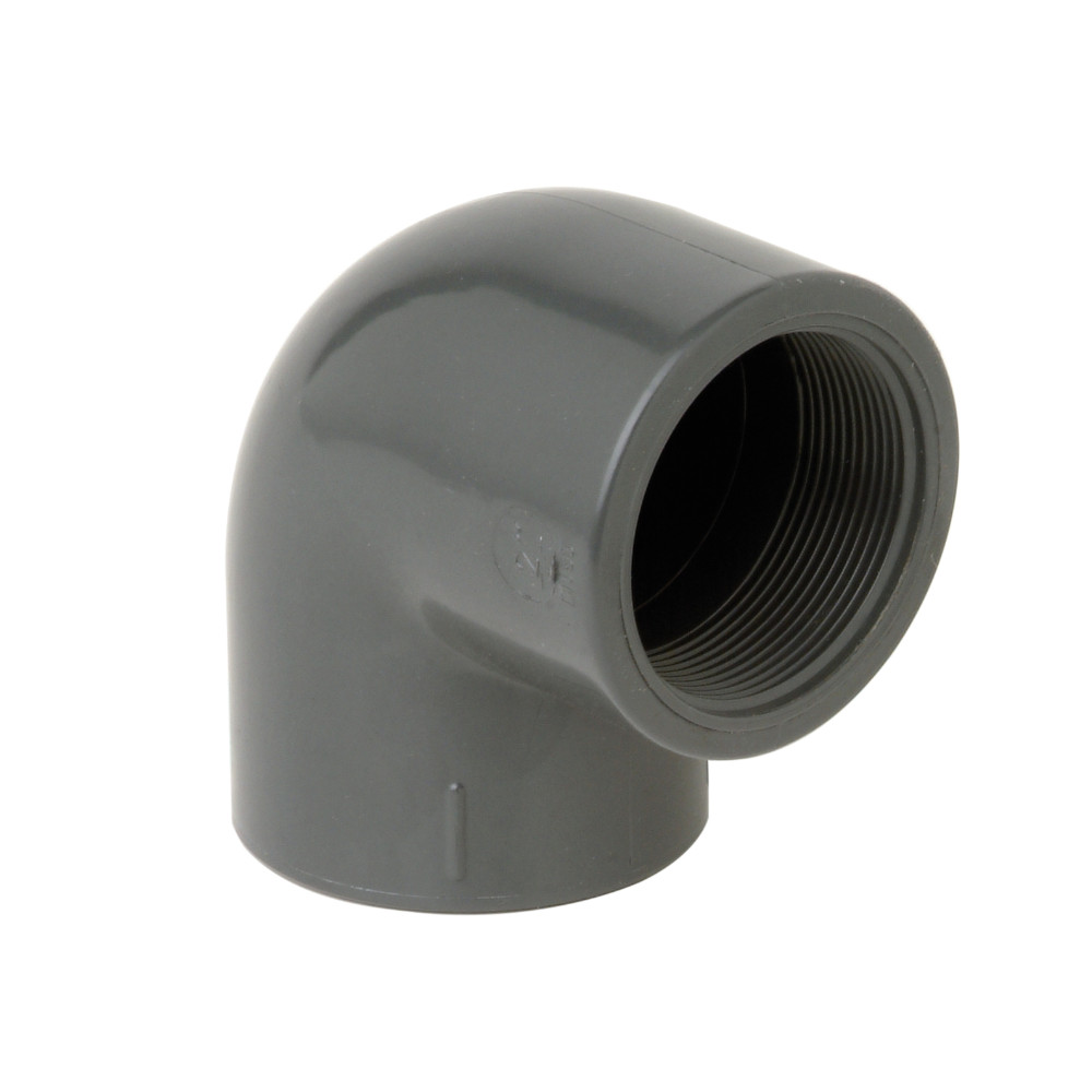 PVC Plain / Threaded 90 ° Elbow - Ind Fittings