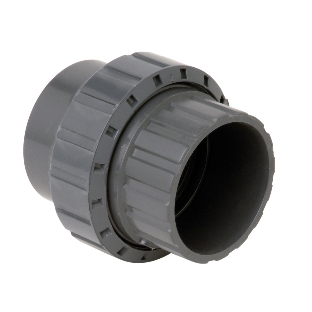 PVC Socket Union - FPM Seal (MTO) - Ind Fittings