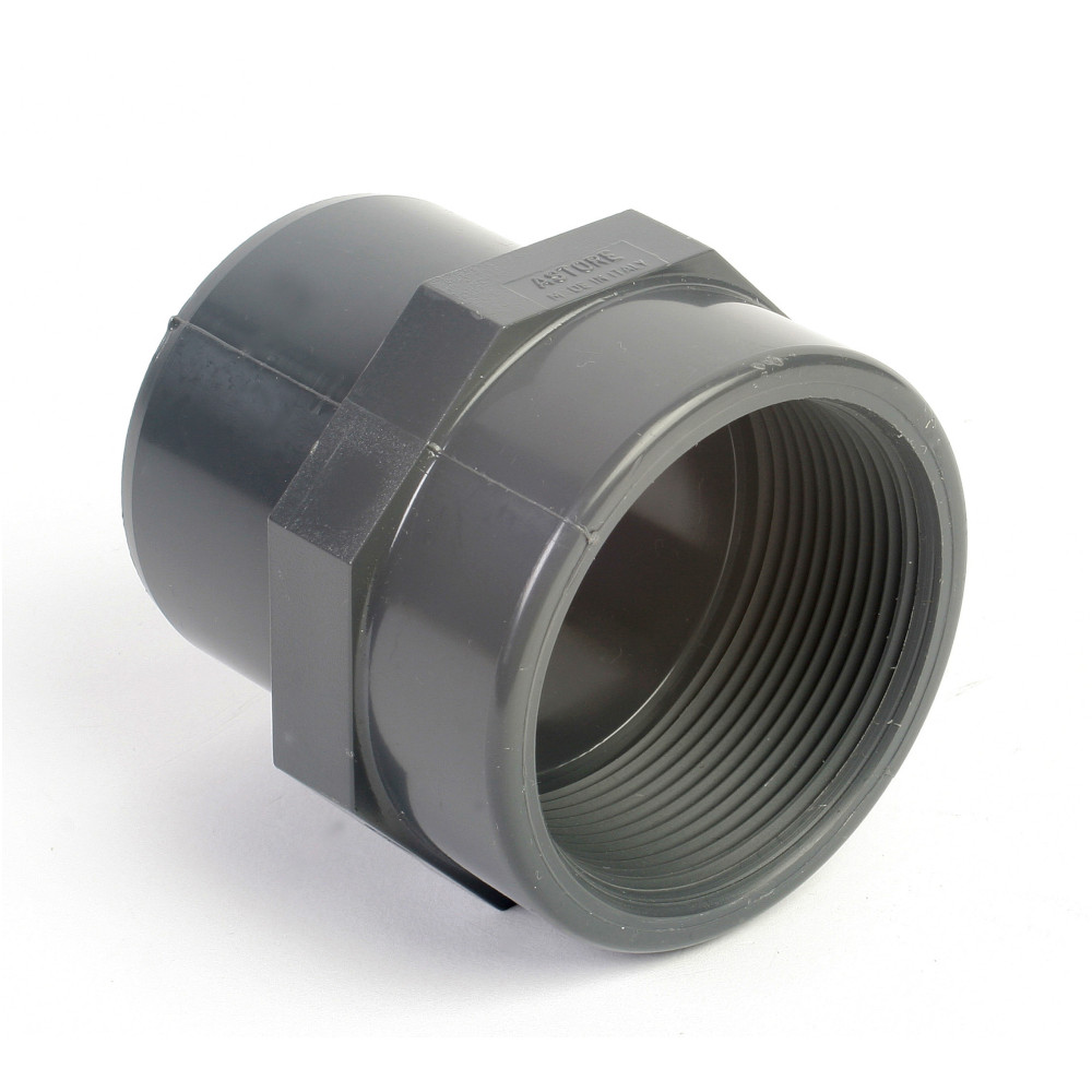 PVCu Adaptor Plain Spigot/BSP Threaded Female - Ind Fittings