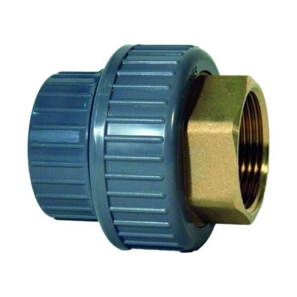 Adaptor union ABS/brass metric Rp